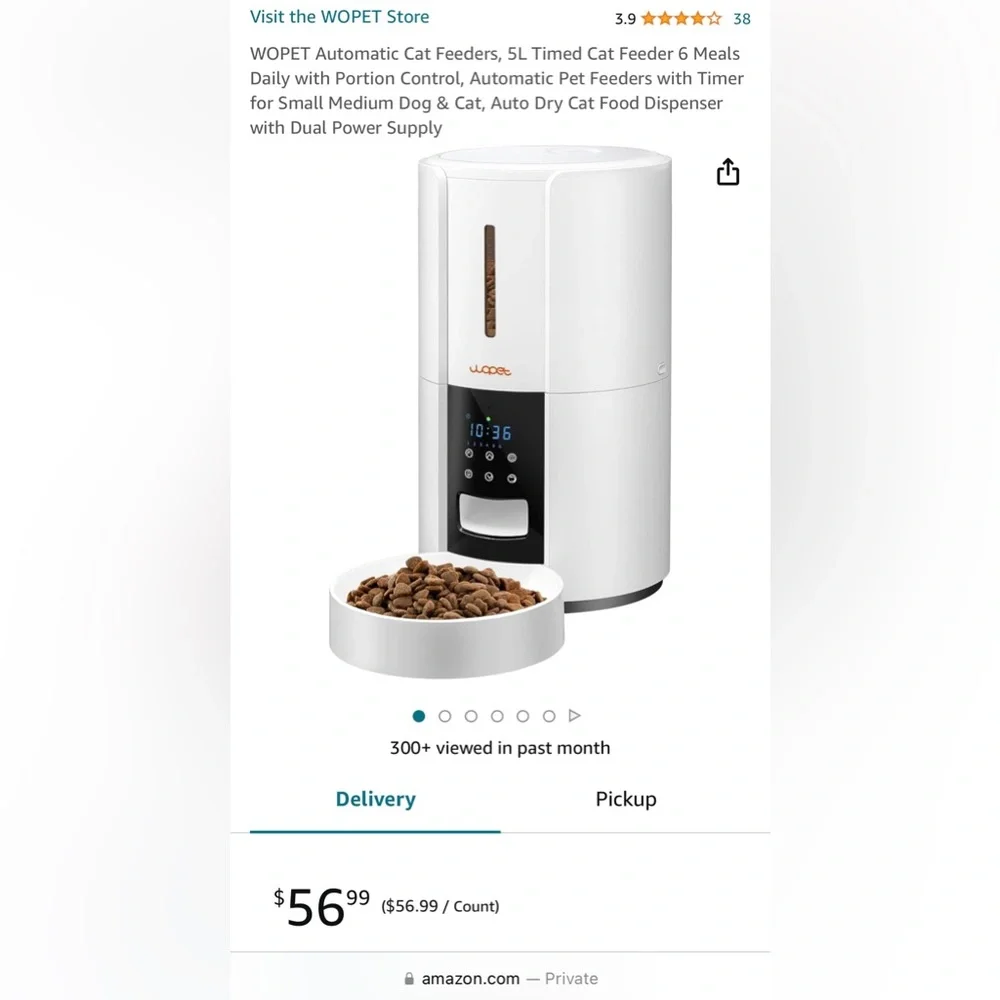 WOpet Automatic Pet Feeder